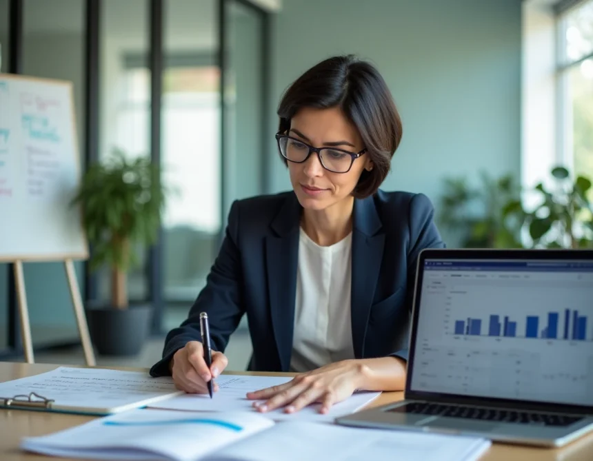 Représentante CSE Altran analysant un budget pour les activités sociales du comité d'entreprise